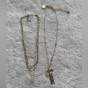 H Initial Set of 2 Gold Layered Necklace Set